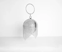 Make The Most Of Tonight Rhinestone Fringe Sphere Clutch