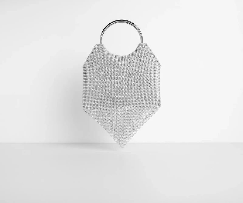 Bandanna Rhinestone Mesh Mini Tote