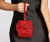 Love Is The Air Rhinestone Bow Wristlet