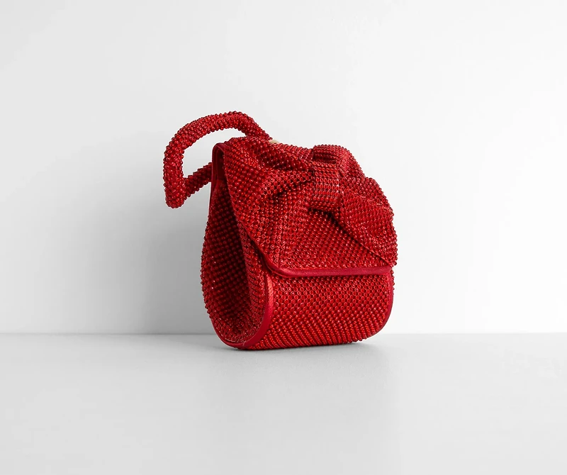 Love Is The Air Rhinestone Bow Wristlet