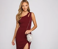 Your Time Rhinestone Sphere Clutch