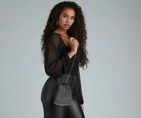 Rise And Shine Mesh Bucket Bag