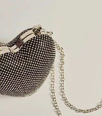 So Lovely Heart Rhinestone Bag