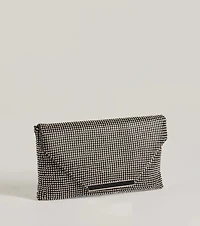 Luxe Shimmer Iridescent Rhinestone Envelope Clutch