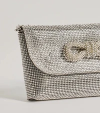 Sparkle And Glow Rhinestone Bow Handbag