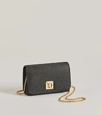 Here For The Party Metallic Crossbody Clutch