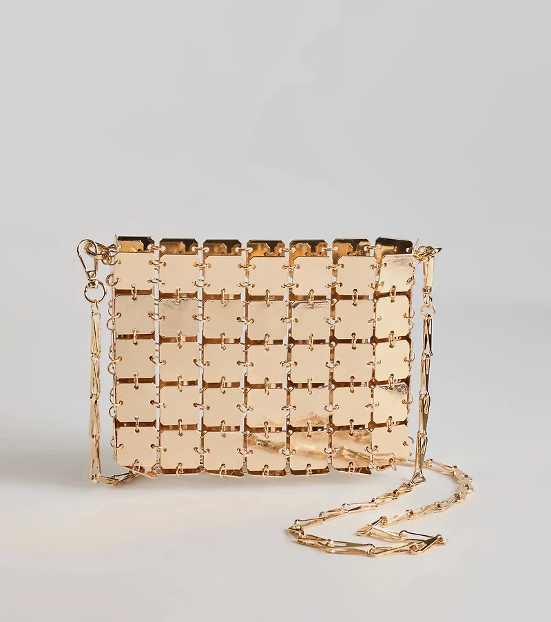 Made The List Square Chainmail Crossbody Bag