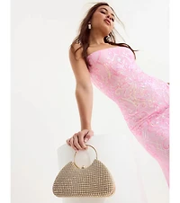 Shine Language Rhinestone Clutch Bag