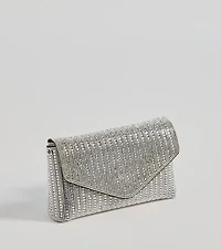 Sparkle And Shine Rhinestone Envelope Clutch