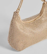 Glamour Girlie Rhinestone Mesh Shoulder Bag