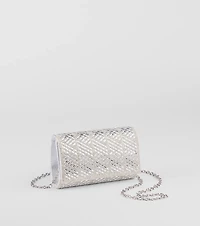 Glam Soiree Rhinestone Baguette Clutch