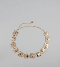 Stand Out At Sundown Concho Chain Belt