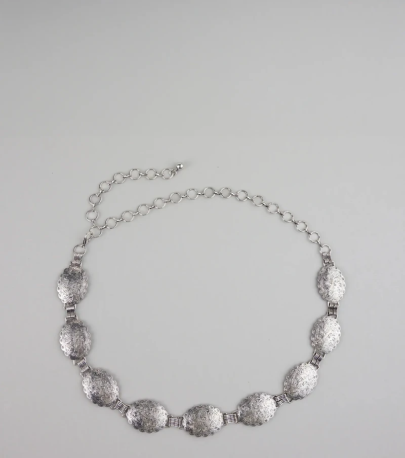 Gone Glam Concho Chain Belt