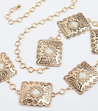 Western Vibes Colored Stone Chain Belt