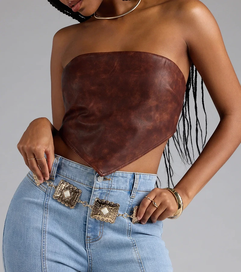 Western Vibes Colored Stone Chain Belt