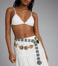 Moving Freely Medallion Chain Belt