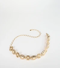 Boho Sleek Cross Concho Chain Belt