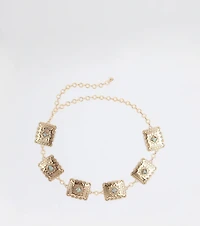 Western Vibes Colored Stone Chain Belt