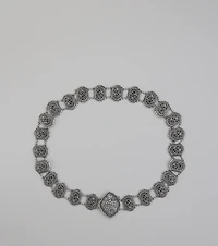 Floral Etched Western Chain Belt