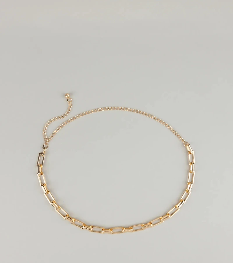 Power Play Rectangular Chain Belt