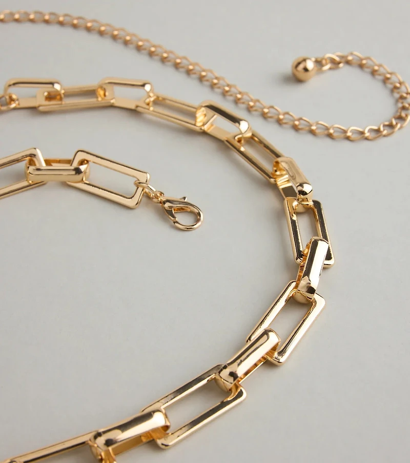 Power Play Rectangular Chain Belt