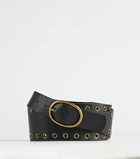 Trendy Rebel Statement Grommet Belt