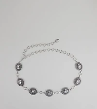 Saddle Chic Oval Concho Chain Belt