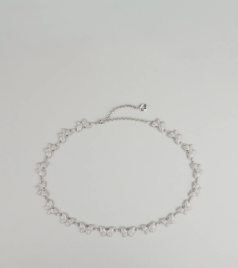 Flutter Effect Butterfly Rhinestone Belt