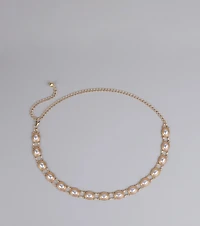 Glam Intentions Pearl Chain Belt
