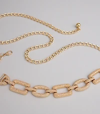 Charming Ways Textured Chain Belt