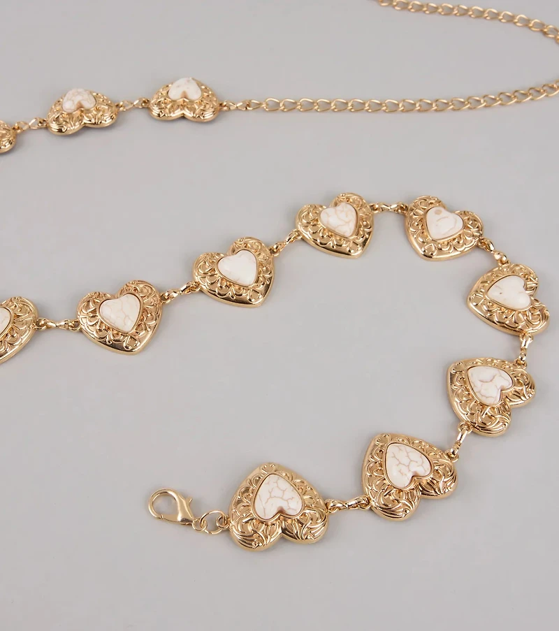 Wanderlust Dreams Heart Chain Belt