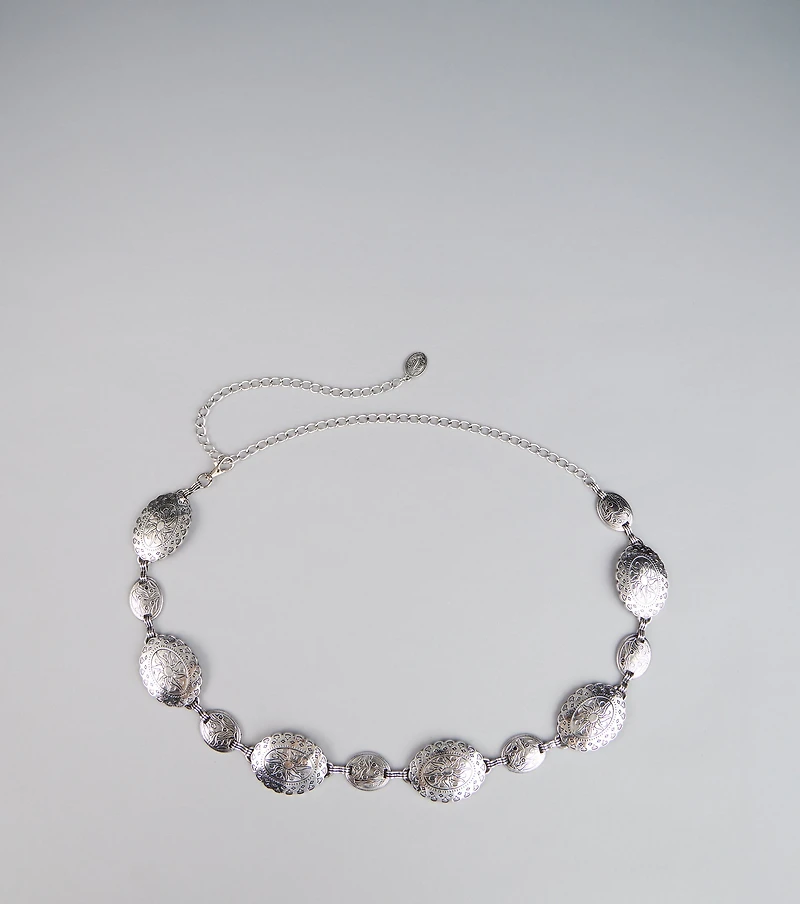 Gilded Elegance Medallion Chain Belt