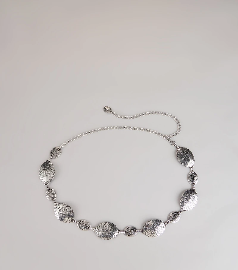 Gilded Elegance Medallion Chain Belt