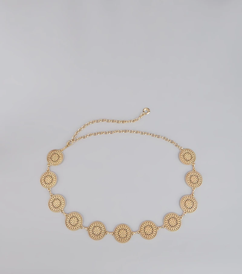 Linked in Luxe Filigree Chain Belt