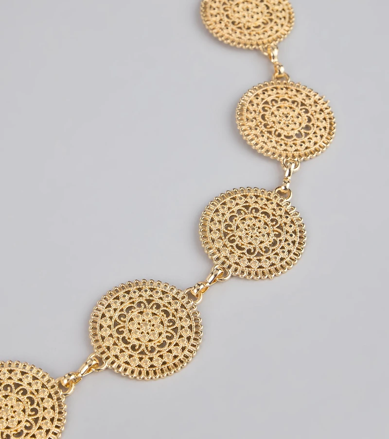 Linked in Luxe Filigree Chain Belt