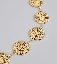 Linked in Luxe Filigree Chain Belt