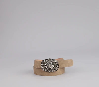 Trail Chic Faux Leather Belt