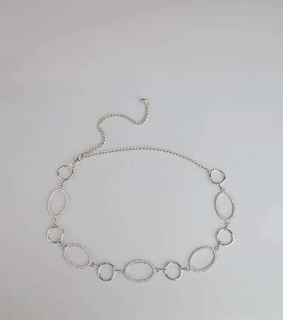 Glow Theory Rhinestone Oval Belt