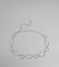 Glow Theory Rhinestone Oval Belt