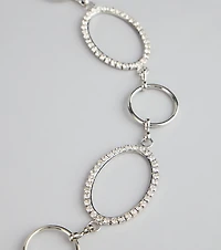 Glow Theory Rhinestone Oval Belt