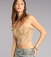 Soft Shine Dainty Rhinestone Chain Belt