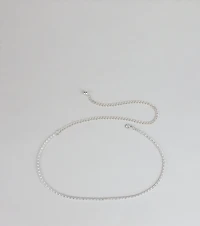 Soft Shine Dainty Rhinestone Chain Belt