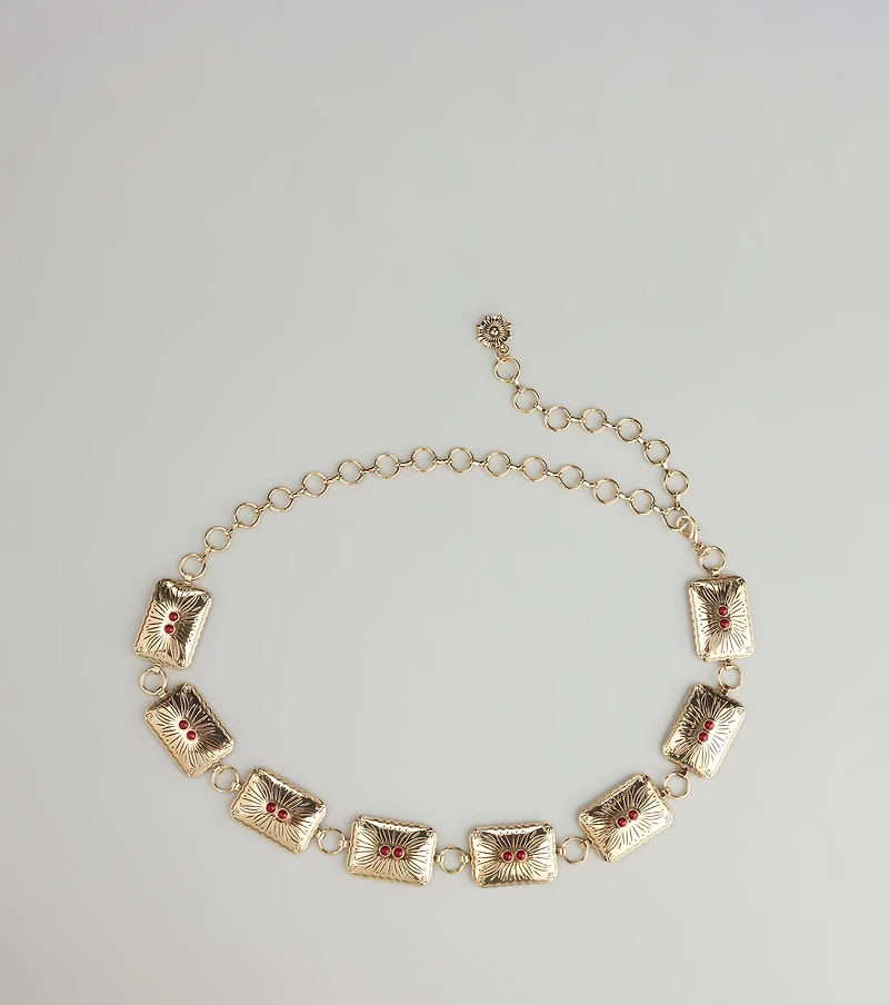 Desert Rose Concho Chain Belt