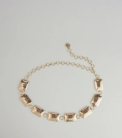 Desert Rose Concho Chain Belt