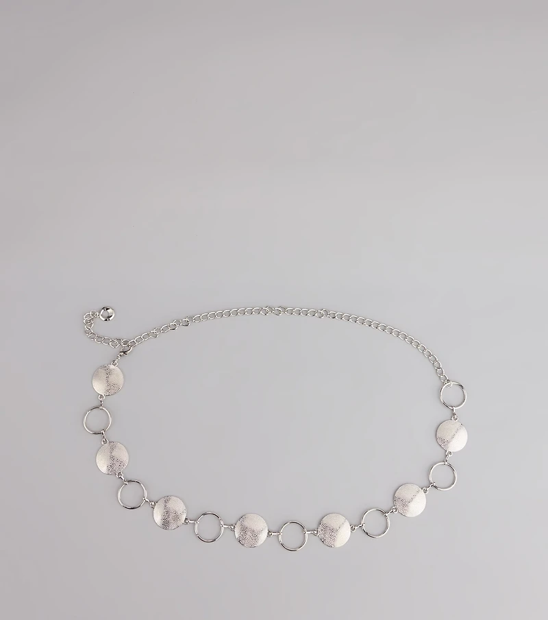Looped Luxe Disc Chain Belt