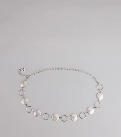 Looped Luxe Disc Chain Belt