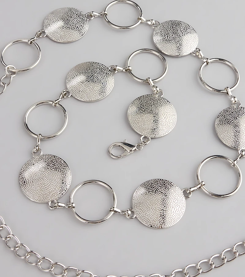 Looped Luxe Disc Chain Belt
