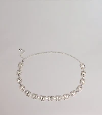 Gem Glow Etched Chain Belt