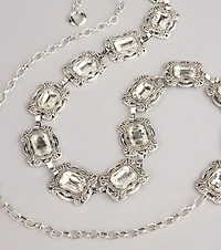 Gem Glow Etched Chain Belt