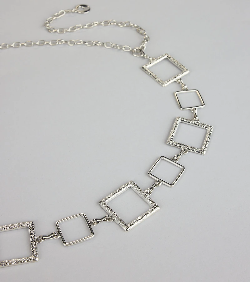 Modern Muse Geometric Chain Belt
